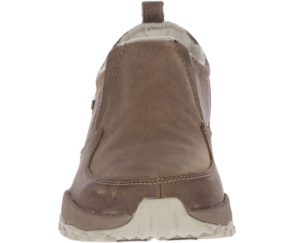 Merrell Slip Ons Brown - Icepack Guide Moc Polar Waterproof - Womens 05USLVMPC
